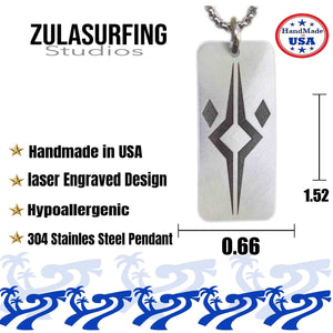 Ahsoka Tano Necklace fulcrum Star Wars fan art Stainless Steel pendant Handmade in the USA by Zulasurfing