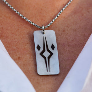Ahsoka Tano Necklace fulcrum Star Wars fan art Stainless Steel pendant Handmade in the USA by Zulasurfing