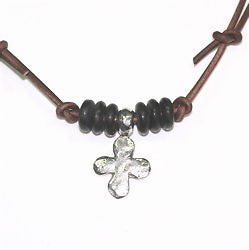 Surfer Necklace with Metal Cross Pendant - Zulasurfing Jewelry
