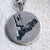 KiteSurfing Necklace with carved kiteboarder Silhouette coin Pendant - Zulasurfing Jewelry
