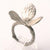 Sterling Silver 4 leaf flower and Branch ring size 6 - Zulasurfing Jewelry
