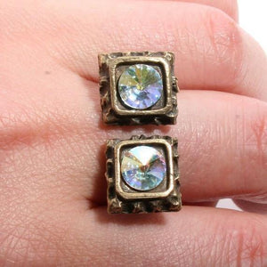 Antique style Single finger Brass swarovski crystal ring - Zulasurfing Jewelry
 - 4
