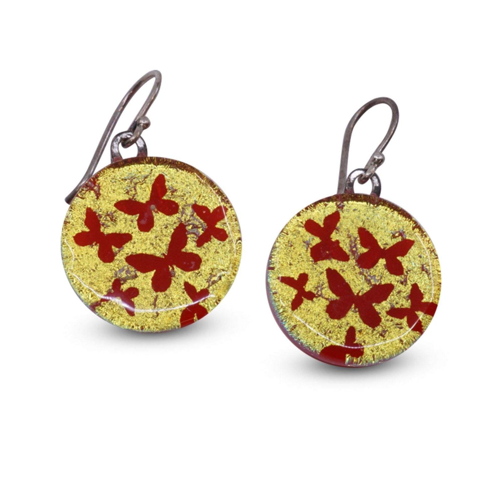 Dichroic glass earrings - Zulasurfing Studios