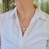 Handmade fused glass cross necklace gift box packaging