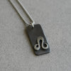 Leo zodiac necklace, rustic waterproof stainless steel pendant