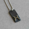Pisces zodiac necklace, rustic waterproof stainless steel pendant