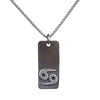 Cancer zodiac necklace, rustic waterproof stainless steel pendant