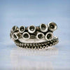 octopus tentacle ring made of sterling silver handmade in USA