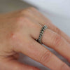 Small octopus tentacle ring in sterling silver, design detail view