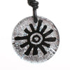 Dichroic Glass Pendant Sun Symbol Rock Art Jewelry - Zulasurfing Jewelry
 - 1