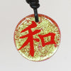 Dichroic Glass Pendant Chinese Peace Symbol - Zulasurfing Jewelry
 - 1