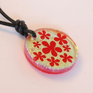 Daisy Dichroic Glass Pendant Necklace - Zulasurfing Jewelry
 - 3