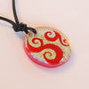 Scrolls Charm Dichroic Glass pendant Glass Jewelry - Zulasurfing Jewelry
 - 3