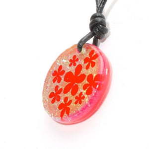 Daisy Dichroic Glass Pendant Necklace - Zulasurfing Jewelry
 - 2