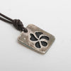 Hawaiian jewelry silver plated Plumeria pendant pewter - Zulasurfing Jewelry
 - 2
