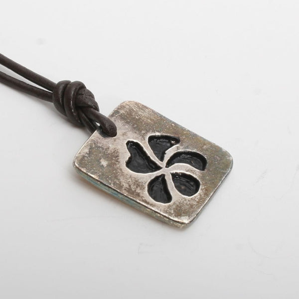 Hawaiian jewelry silver plated Plumeria pendant pewter - Zulasurfing Jewelry
 - 2