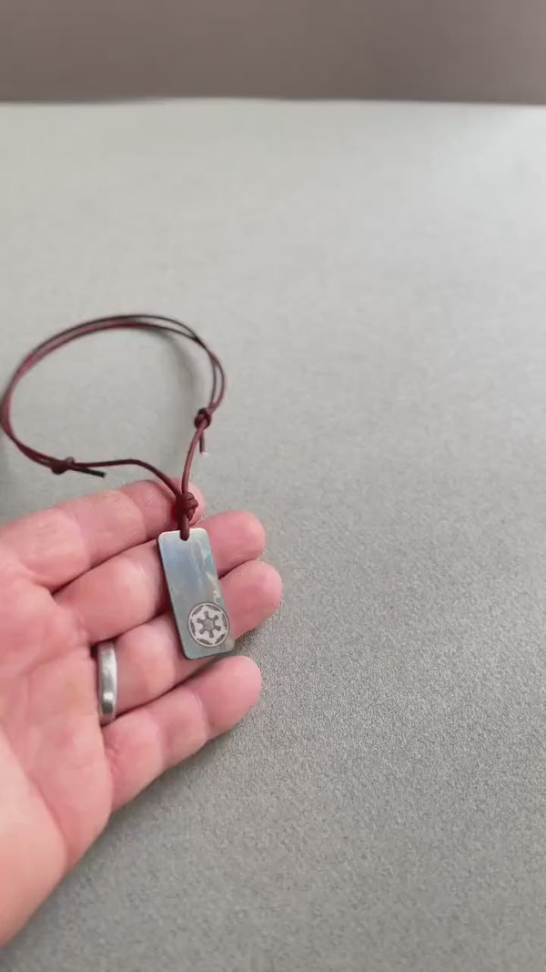 Galactic Empire Necklace Imperial Crest pendant Star Wars gift