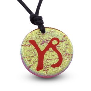 capricorn glass Necklace