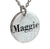 Name Necklace personalized jewelry Dichroic Glass Silver Color Pendant