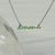 Name Necklace personalized in fused glass with stainless steel base