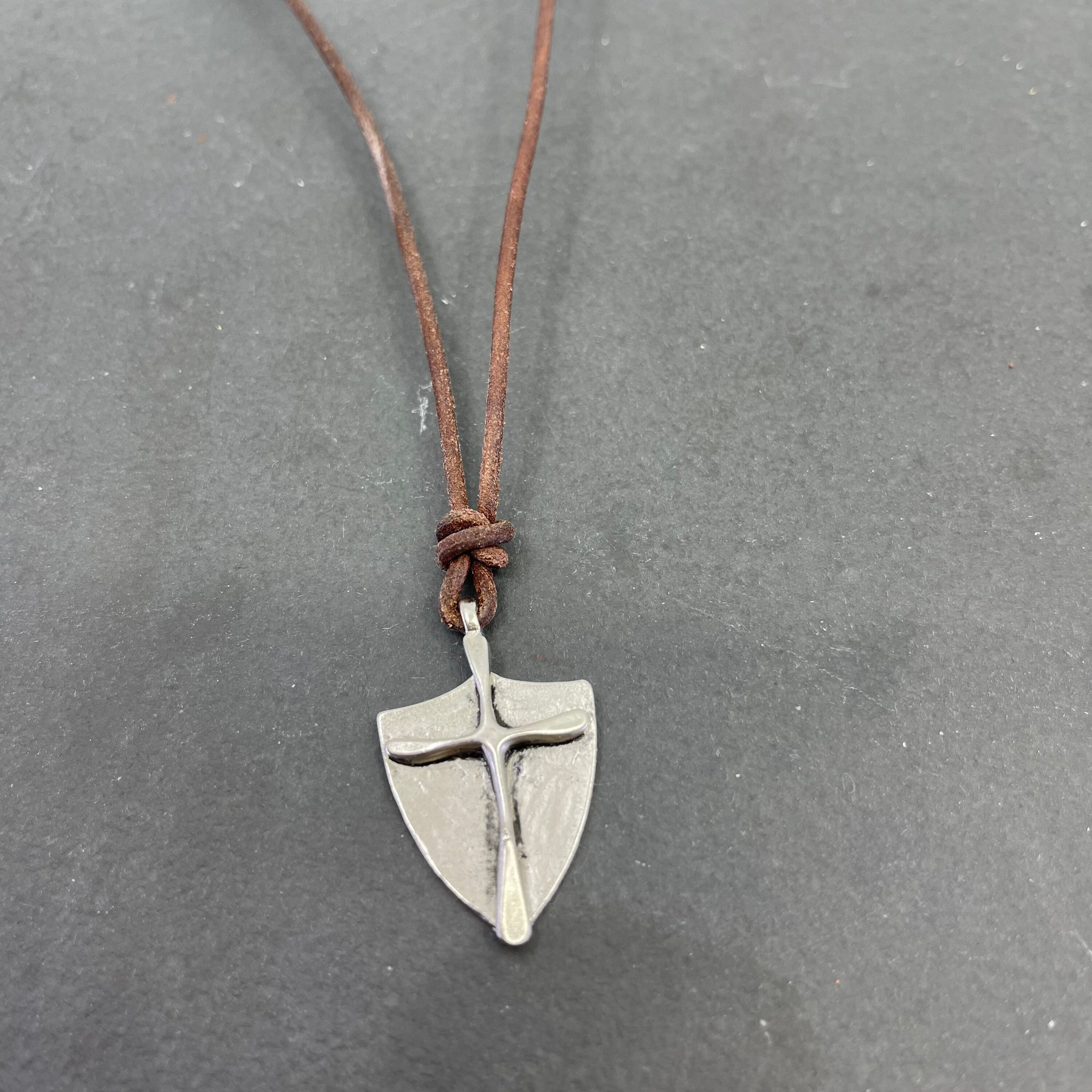 Rustic mens sales cross necklace
