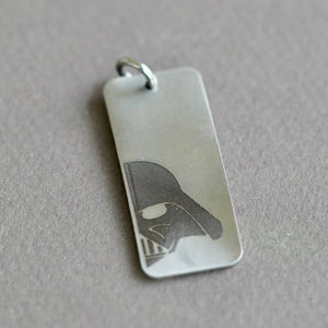 Darth vader jewelry star wars fan art helmet necklace made in usa