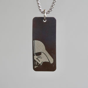 Darth vader helmet jewelry star wars necklace gift fan art birthday made in usa