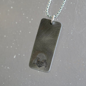 Darth Vader Helmet Necklace star wars fan art gift Handmade in the USA