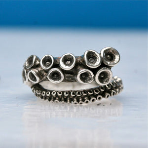 Octopus tentacle ring octopus sterling silver Jewelry Wedding Band by Zulasurfing  G318