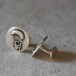 Mens cufflinks kiteboarding cufflink kitesurfing 925 Sterling Silver jewelry Handmade by ZulaSurfing