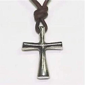 Surfer Cross Distressed Leather Cord Surf necklace Jewelry Abercrombie Fitch style Active