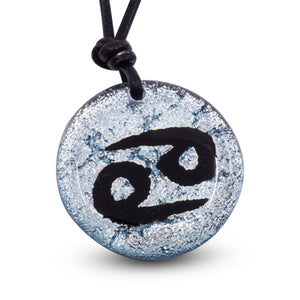 Cancer Zodiac Necklace Horoscope Jewelry | Dichroic Glass pendant