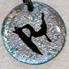 Surfer Necklace with blue Dichroic glass Pendant - Zulasurfing Jewelry
 - 3