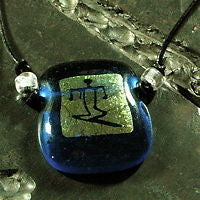 Surfer necklace with Dichroic Glass Pendant - Zulasurfing Jewelry
