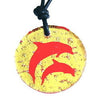 Dichroic Glass Dolphin necklace - Zulasurfing Jewelry
 - 1