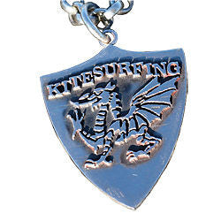 Kitesurfing Necklace with fire dragon shield Pendant - Zulasurfing Jewelry
 - 1