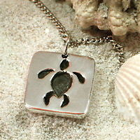 Sea Turtle Necklace with Sterling Silver Pendant - Zulasurfing Jewelry
