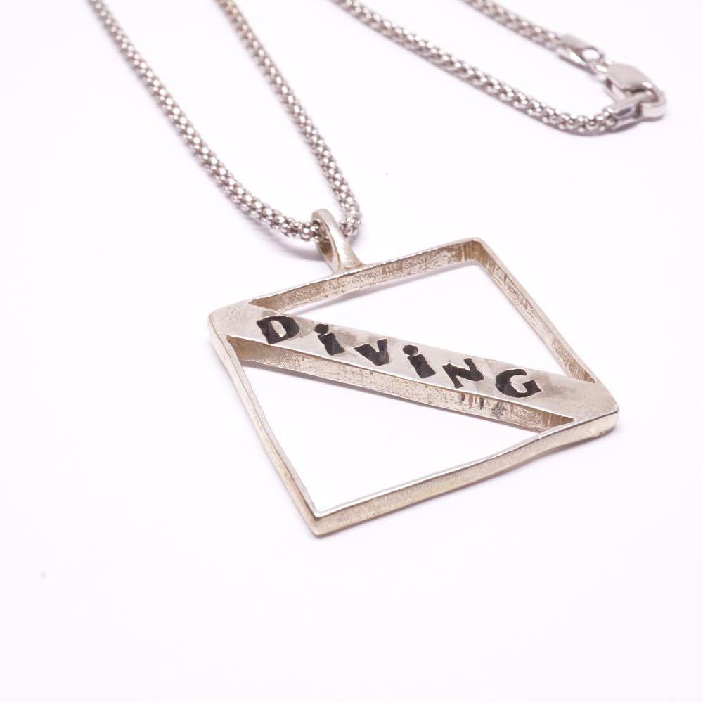 Scuba Diving down flag pendant