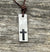 Men's Cross Necklace Christian Rustic Jewelry Pewter Pendant