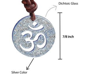 Om Yoga Necklace Spiritual Jewelry Glass Pendant