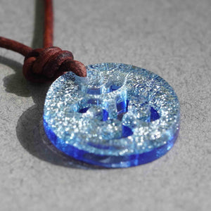 Om Yoga Necklace Spiritual Jewelry Glass Pendant