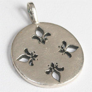 925 Sterling Silver Fleur de lis Pendant - Zulasurfing Jewelry
 - 1