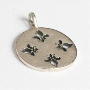 925 Sterling Silver Fleur de lis Pendant - Zulasurfing Jewelry
 - 2