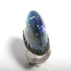 One of a Kind Sterling Silver and Dichroic glass size 7 ring - Zulasurfing Jewelry
 - 3