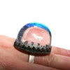 One of a Kind Sterling Silver and Dichroic glass size 7 ring - Zulasurfing Jewelry
 - 4