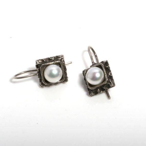 Sterling Silver & White Pearl earrings - Zulasurfing Jewelry
 - 2