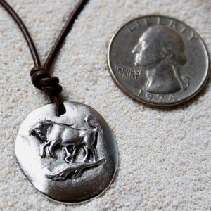 Taurus Zodiac pendant necklace - Zulasurfing Jewelry
 - 1