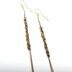 Delicate Antiqued silver and Gold filled Crochet earrings - Zulasurfing Jewelry
 - 1