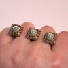 Exquisite 2 finger rings with Swarovski crystals - Zulasurfing Jewelry
 - 4