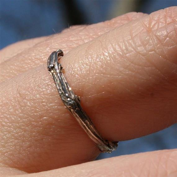 Sterling silver tree branch ring - Zulasurfing Jewelry
 - 1